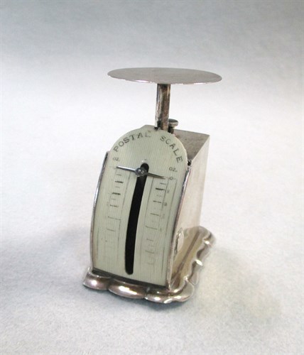 Lot 343 - An Edward VII silver miniature postal scale