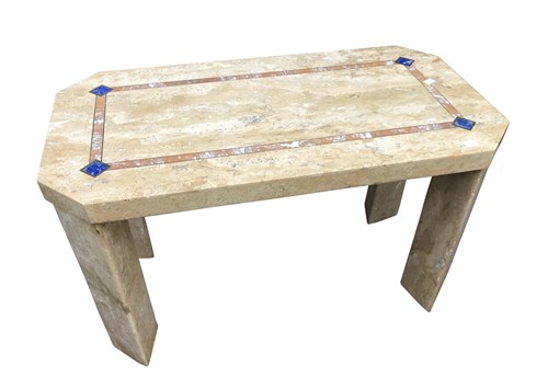 Lot 314 - A 20th century marble clad coffee table
