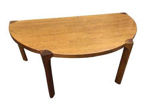 Lot 299 - A Danish teak demi-lune coffee table by Soro Stolefabrik
