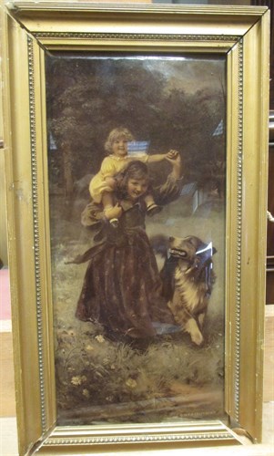 Lot 462 - After Fred Morgan, a reverse glass print (A/F)
