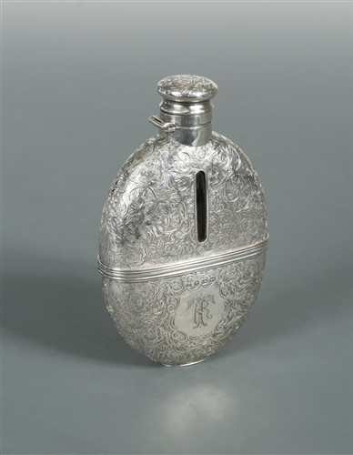 Lot 608 - A Victorian silver spirit flask