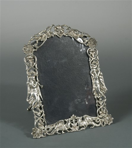Lot 615 - A Victorian silver easel back photograph frame