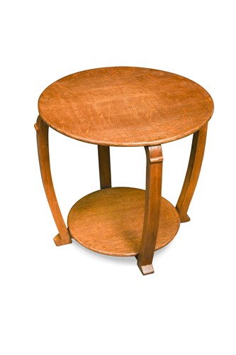 Lot 266 - An Art Deco period blonde-oak occasional table