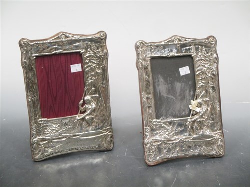Lot 196 - A pair of Edward VII photograph frames both...