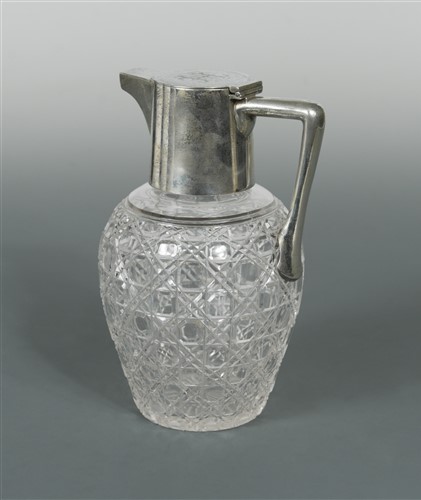 Lot 644 - An Edward VII silver topped claret jug