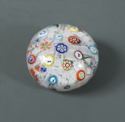 Lot 1 - A Baccarat spaced millefiori paperweight, dated 1848