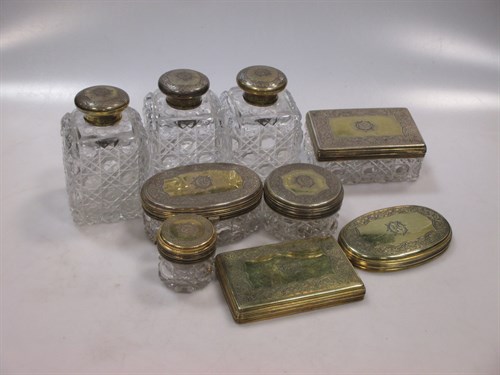 Lot 391 - Asprey - A Victorian silver ten piece lady's...