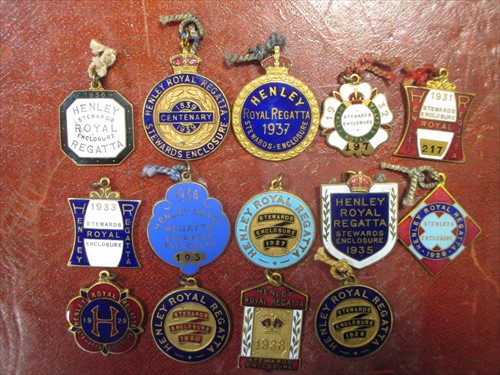 Lot 364 - A rare group of Henley Royal Regatta stewards' enclosure badges