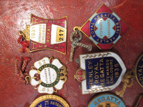 Lot 364 - A rare group of Henley Royal Regatta stewards' enclosure badges