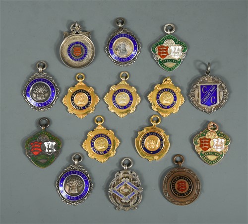 Lot 161 - A collection of sixteen gold, silver and bronze cycling club medals 1929-32