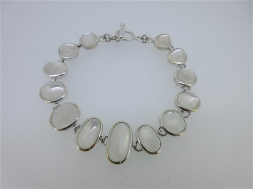 Lot 48 - A modern bracelet set with moonstones