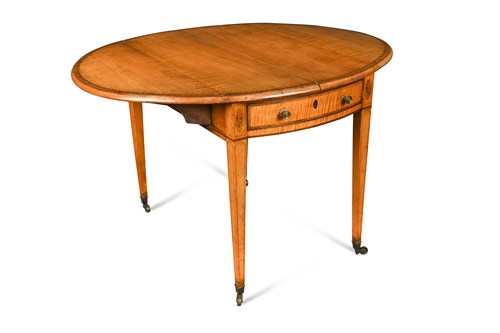 Lot 340 - A George III satinwood Pembroke table