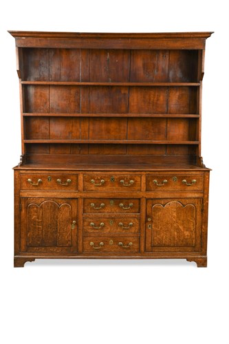 Lot 418 - A George III oak dresser