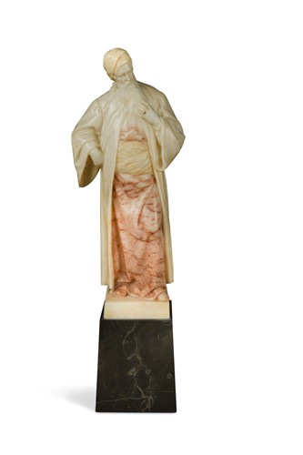 Lot 333 - Adolf Jahn (1858-1941), a carved alabaster model of Nathan the Wise