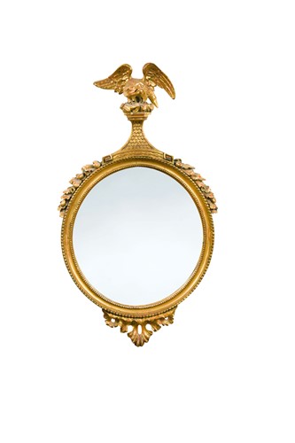 Lot 486 - A 19th century gilt framed circular wall mirror