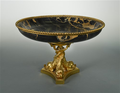 Lot 334 - A late 19th century gilt mounted marble tazza