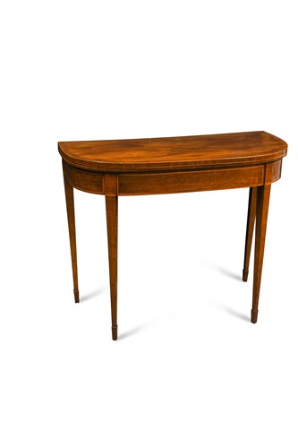 Lot 492 - A George III mahogany card table