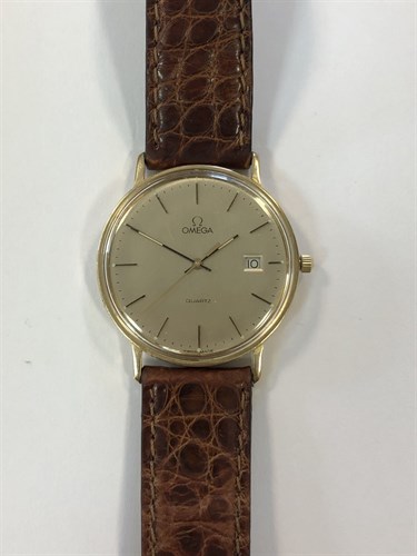 Lot 478 - Omega - A gentleman's 9ct gold wristwatch