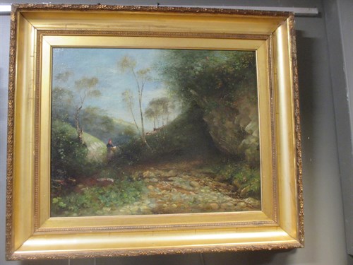 Lot 266 - Scottish School, 19th Century, Herding cattle...