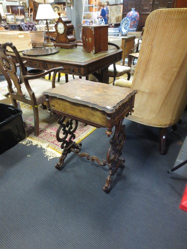 Lot 330 - A mid Continental walnut serving table 73cm...