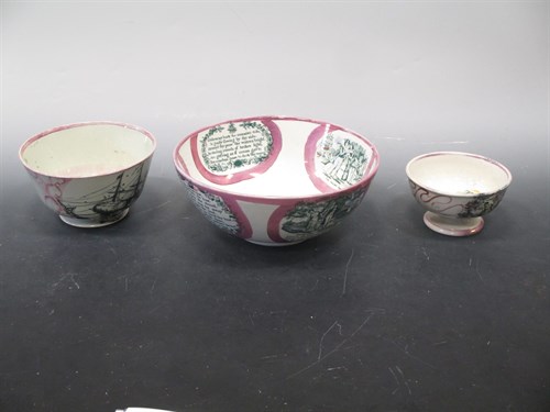Lot 48 - A Sunderland lustre River Wear Bridge large...