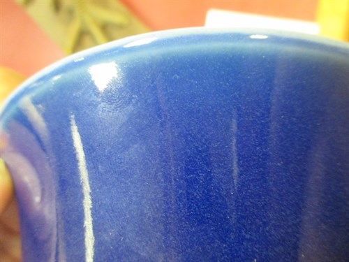 Lot 78 - A Chinese porcelain blue monochrome bowl, Qing...