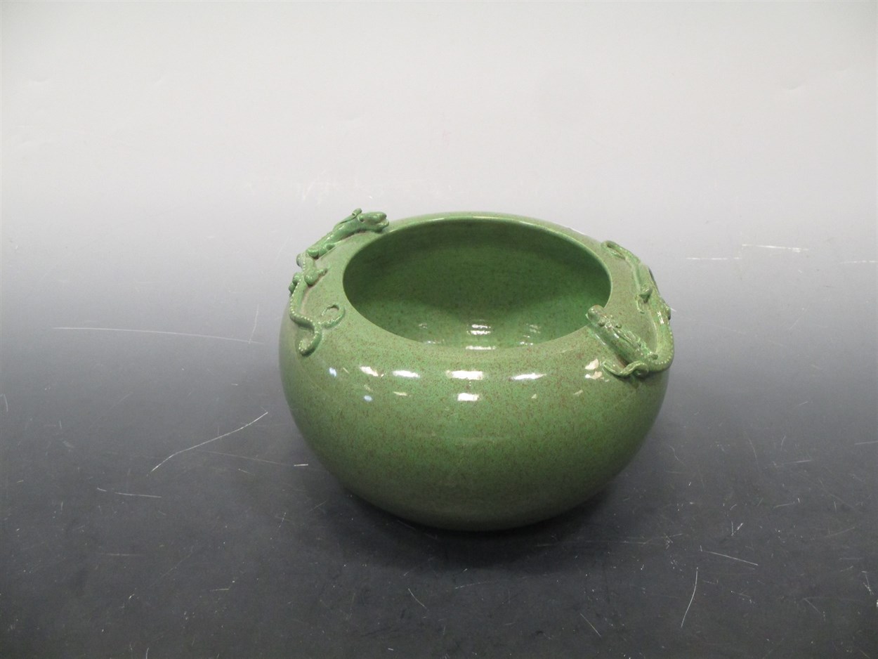 Lot 2 - A Chinese porcelain powder green bowl,...