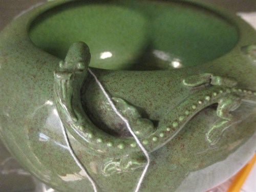 Lot 2 - A Chinese porcelain powder green bowl,...
