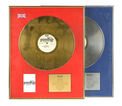 Lot 99 - 'Experience' 1992 a presentation gold disc to Keith Flint