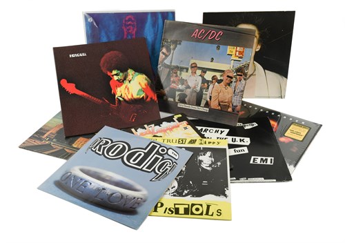 Lot 76 - A collection of vinyl LP's and 45's