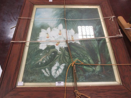 Lot 274 - A late 19th century Gouache of an orchid 52cm...