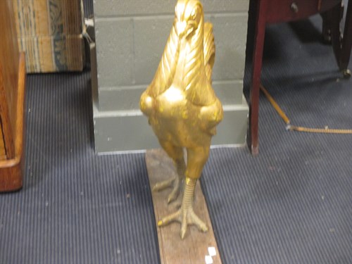 Lot 82 - A 20th century gilt sculpture of a cockerel