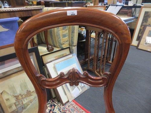 Lot 370 - 6 Victorian balloon back chairs