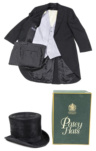 Lot 59 - Oliver Brown, Keith's morning suit and Patey top hat