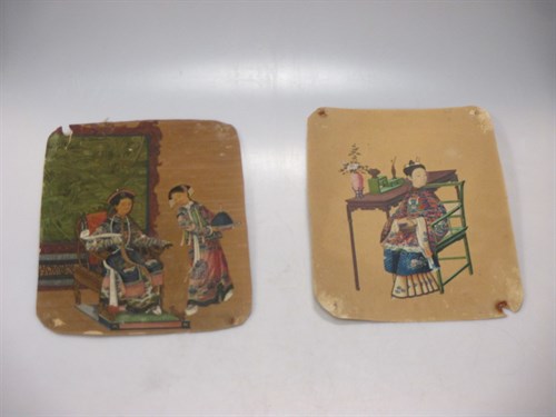 Lot 326 - Two 19th century Chinese watercolours of...