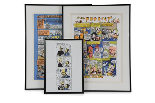 Lot 11 - A collection of framed The Prodigy cartoon prints