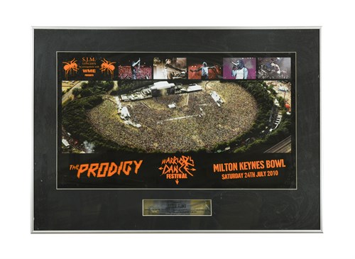 Lot 161 - A presentation photograph 'The Prodigy at Milton Keynes Bowl, 27/7/2010'.