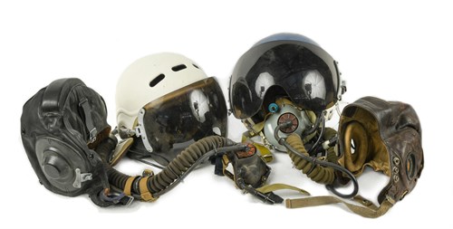 Lot 80 - Two aviation helmets
