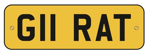 Lot 112 - G11 RAT, a cherished number plate on retention