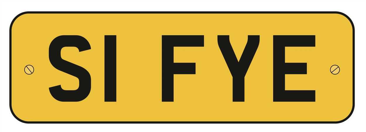 Lot 109 - S1 FYE, a cherished number plate on retention