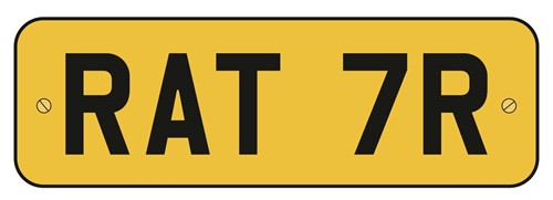 Lot 116 - RAT 7R, a cherished number plate on retention