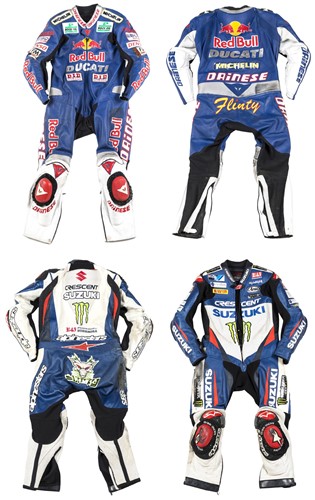 Lot 134 - Alpinestars and Dainese, two sets of fully logoed racing leathers