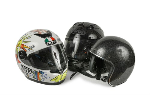Lot 131 - Bell, an open face custom 500 crash helmet, with Bell tote bag