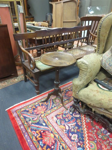 Lot 389 - A 19th century oak circular tripod table