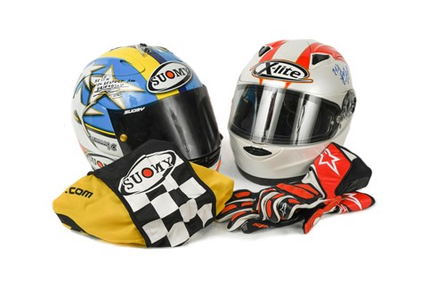 Lot 133 - Suomy, two crash helmets