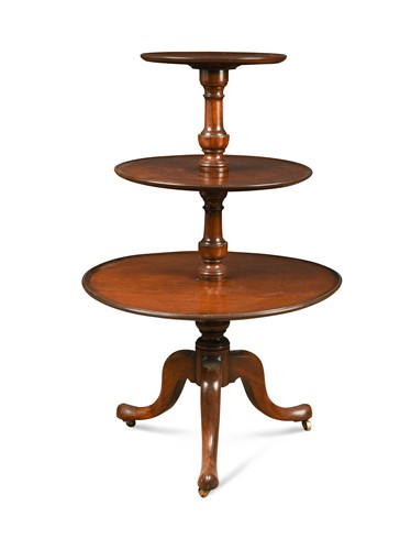 Lot 484 - A George III mahogany dumb waiter
