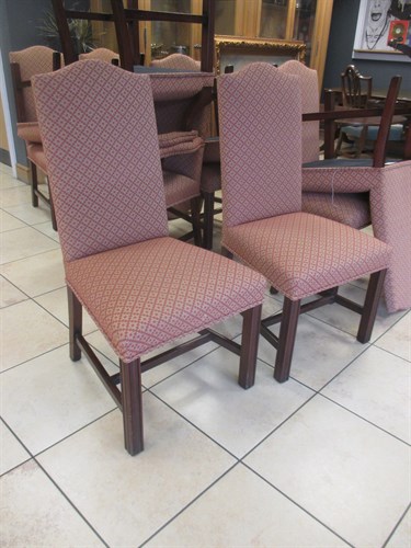 Lot 668 - A set of 12 George III style upholstered...