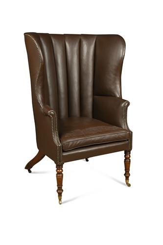Lot 459 - A Regency mahogany barrel back armchair