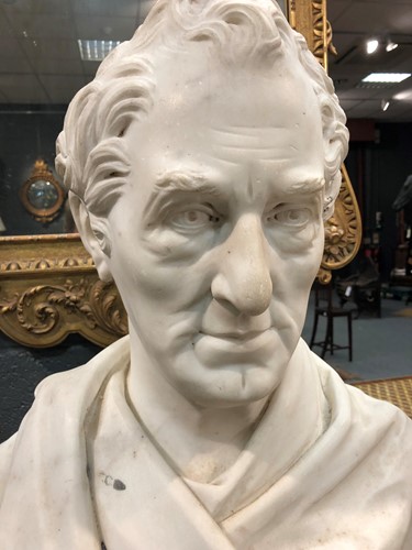 Lot 933 - A 19th century marble bust by John Kirk