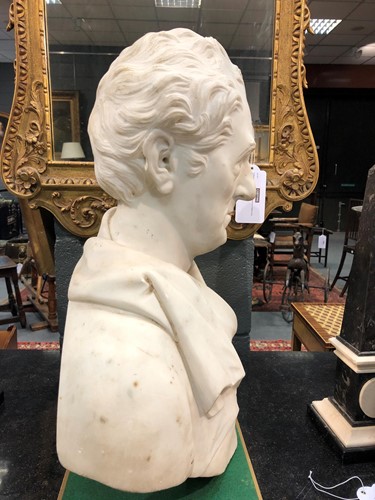 Lot 933 - A 19th century marble bust by John Kirk